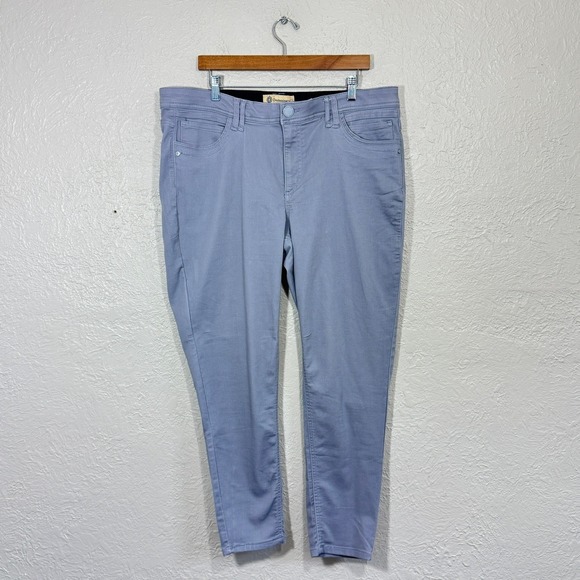 Democracy Pants - Democracy Ab-Solution Gray Pants 16 Tapered Ankle Stretch Slimming B1304PEX2